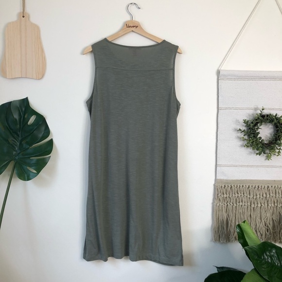 Joe Fresh l Green Knee Length Sleeveless Dress L - Picture 7 of 10